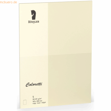 10 x Rössler Doppelkarte Coloretti A6 hoch VE=5 Stück 225g/qm creme 10 x Rössler Doppelkarte Coloretti A6 hoch VE=5 Stück 225g/qm creme von Rössler