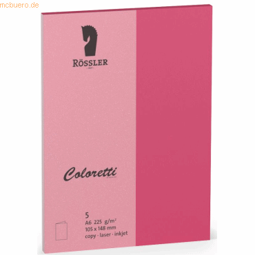 10 x Rössler Doppelkarte Coloretti A6 hoch VE=5 Stück Pink 10 x Rössler Doppelkarte Coloretti A6 hoch VE=5 Stück Pink von Rössler