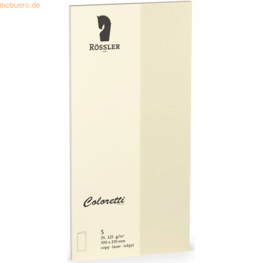 Rössler Doppelkarte Coloretti DL hoch VE=5 Stück creme Rössler Doppelkarte Coloretti DL hoch VE=5 Stück creme von Rössler