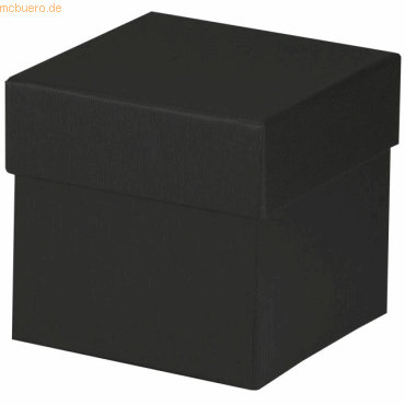 4 x Rössler Geschenkverpackung Boxline 105x105x105mm Schwarz von Rössler