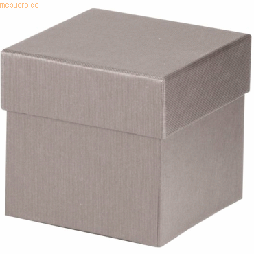 4 x Rössler Geschenkverpackung Boxline 105x105x105mm Taupe von Rössler