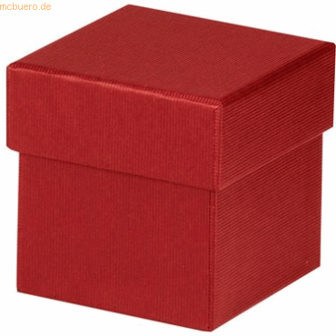 4 x Rössler Geschenkverpackung Boxline 65x65x65mm Rot von Rössler