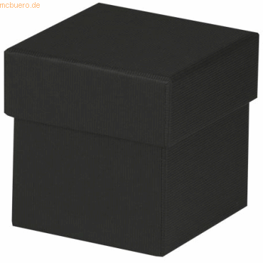 4 x Rössler Geschenkverpackung Boxline 65x65x65mm Schwarz von Rössler