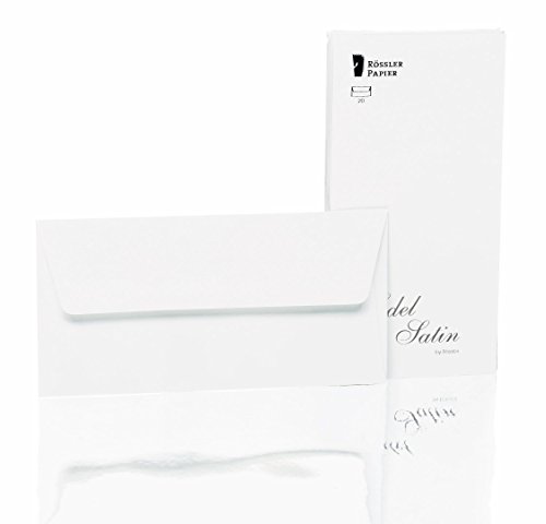 Edel Satin- Briefumschlagpack 20/DL m. Sf., weiß glatt Edel Satin- Briefumschlagpack 20/DL m. Sf., weiß glatt von Rössler