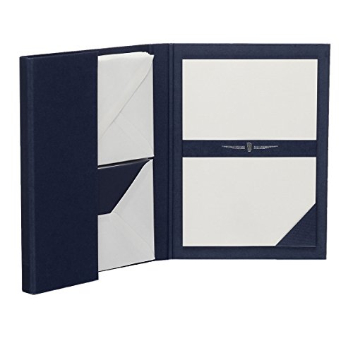 Rössler Papier 1026831009 - Paper Royal - Briefpapiermappe DIN A5/C6, 15/15, blau/weiß gerippt von Rössler Papier