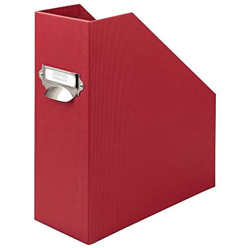 Rössler 1318452361 - S.O.H.O. Stehsammler für DIN A4, mit Griff und beschriftbarem Einsteckschild, 11,5 x 26 x 31,5 cm, Rot, 1 Stück von Rössler