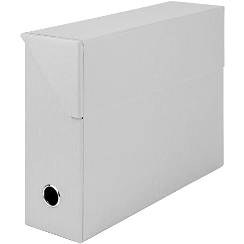 Rössler SOHO Archivbox A4 |Aufbewahrungsbox mit Deckel | Boxen Aufbewahrung | Schachtel mit Deckel | Aufbewahrung & Organisation | bad organizer | 335 x 95 x 255 mm | 1 Stück | Farbe: Grau| Stone von Rössler Papier