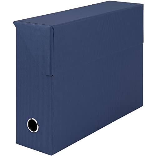 Rössler 1319452903 - S.O.H.O. Archivbox, mit seitlicher Klappe und Griffloch, Navy, 9,5 x 33,5 x 25,5 cm, 1 Stück von Rössler