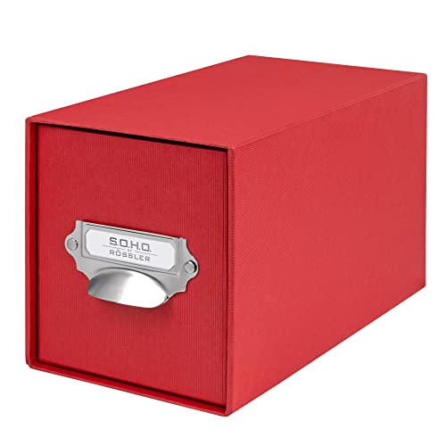 Rössler Papier 1327452360 - S.O.H.O. Aufbewahrungs CD-Schubladenbox, mit beschriftbarem Einsteckschild und Griff, Rot, 1 Stück Rössler Papier 1327452360 - S.O.H.O. Aufbewahrungs CD-Schubladenbox, mit beschriftbarem Einsteckschild und Griff, Rot, 1 Stück von Rössler Papier