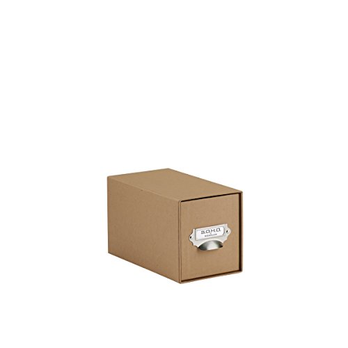 Rössler 1327452620 - S.O.H.O. Aufbewahrungs CD-Schubladenbox, mit beschriftbarem Einsteckschild und Griff, Kraft, 1 Stück von Rössler
