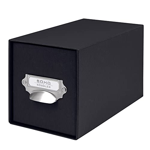 Rössler Papier 1327452700 - S.O.H.O. Aufbewahrungs CD-Schubladenbox, mit beschriftbarem Einsteckschild und Griff, Schwarz, 1 Stück Rössler Papier 1327452700 - S.O.H.O. Aufbewahrungs CD-Schubladenbox, mit beschriftbarem Einsteckschild und Griff, Schwarz, 1 Stück von Rössler Papier