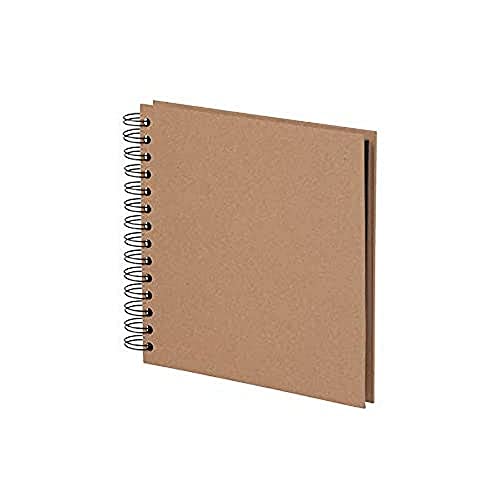 Rössler Papier 1329452625 - S.O.H.O. Wire-O Fotoalbum 180 x 180 mm, 60 schwarze Seiten, Kraft, 1 Stück von Rössler Papier