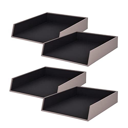 Rössler Papier 1335452490-4 - S.O.H.O Ablagekorb für DIN A4, Taupe, 4 Stück, Ablagefächer stapelbar, Briefablage 26 x 6 x 32 cm Rössler Papier 1335452490-4 - S.O.H.O Ablagekorb für DIN A4, Taupe, 4 Stück, Ablagefächer stapelbar, Briefablage 26 x 6 x 32 cm von Rössler Papier