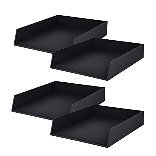 Rössler Papier 1335452700-4 - S.O.H.O Ablagekorb für DIN A4, Schwarz, 4 Stück, Ablagefächer stapelbar, Briefablage 26 x 6 x 32 cm Rössler Papier 1335452700-4 - S.O.H.O Ablagekorb für DIN A4, Schwarz, 4 Stück, Ablagefächer stapelbar, Briefablage 26 x 6 x 32 cm von Rössler Papier