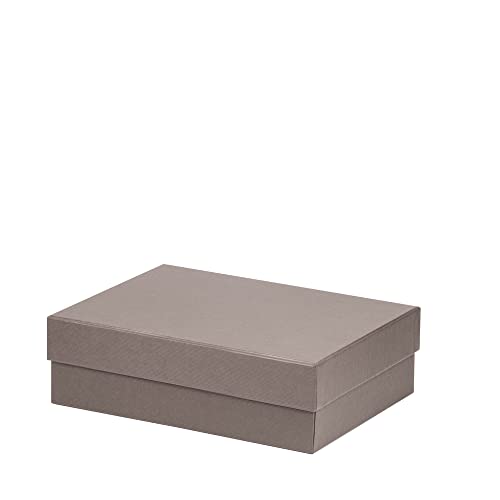 Rössler Papier 13401453493 - Boxline Kartonage rechteckig, 196 x 264 x 80 mm, Taupe, 1 Stück von Rössler