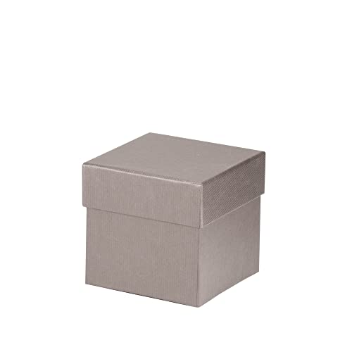 Rössler Papier 13421453491 - Boxline Kartonage quadratisch, 105 x 105 x 105 mm, Taupe, 1 Stück von Rössler