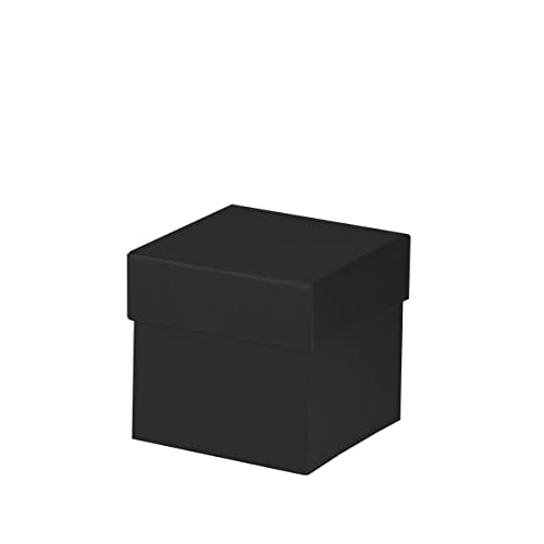 Rössler 13421453701 - Boxline Kartonage quadratisch, 105 x 105 x 105 mm, Schwarz, 1 Stück von Rössler