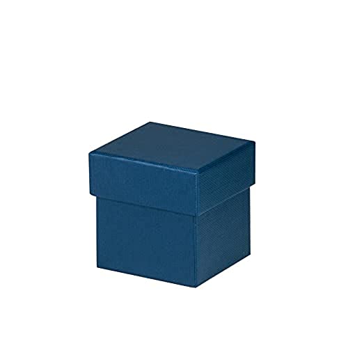 Rössler Papier 13421453900 - Boxline Kartonage quadratisch, 65 x 65 x 65 mm, Navy, 1 Stück von Rössler Papier