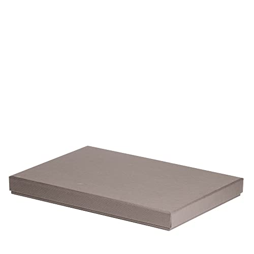 Rössler Papier 13521453490 - Boxline Kartonage rechteckig, passend für DIN A4, Taupe, 1 Stück von Rössler