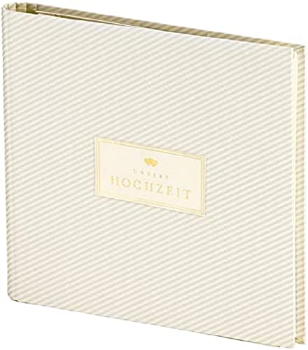 Rössler Papier 18777190106 - Foto-/Gästebuch Simply Love, „Unsere Hochzeit“, 60 offwhite Seiten, 230 x 220 mm, 1 Stück von Rössler Papier