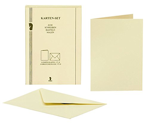 Rössler Papier 21201004 - Kartenpack Ft. 18 hd, Hüllen Ft. 18 hd, 10/10, chamois von Rössler Papier