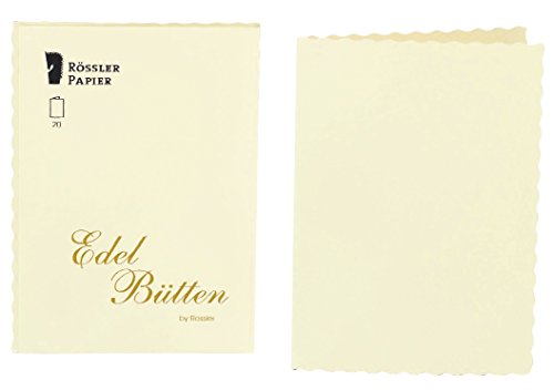 Rössler Papier 2160388803 - Doppelkarten DIN A6, gehämmert, 20 Stück, ivory Rössler Papier 2160388803 - Doppelkarten DIN A6, gehämmert, 20 Stück, ivory von Rössler Papier