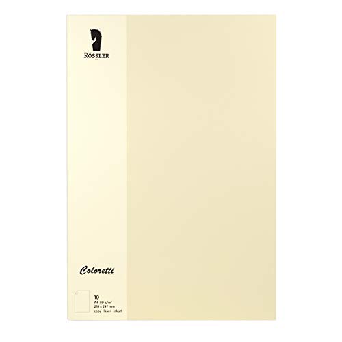 Rössler 220701512 - Coloretti Briefpapier, 80g/m², DIN A4, creme, 10 Blatt von Rössler