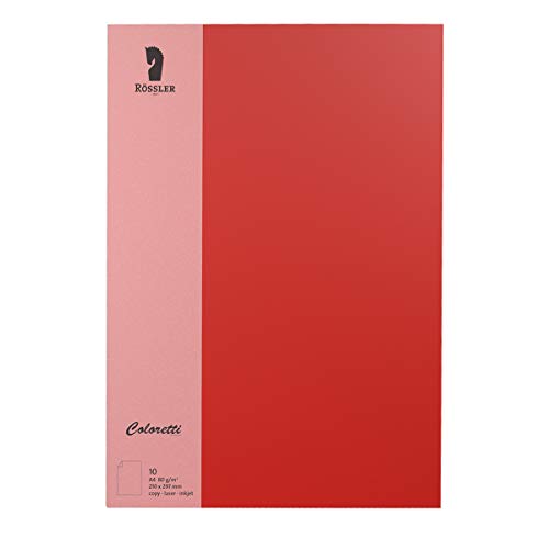 Rössler 220701526 - Coloretti Briefpapier, 80g/m², DIN A4, klatschmohn, 10 Blatt von Rössler