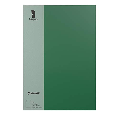 Rössler 220701571 - Coloretti Briefpapier, 80g/m², DIN A4, forest, 10 Blatt von Rössler