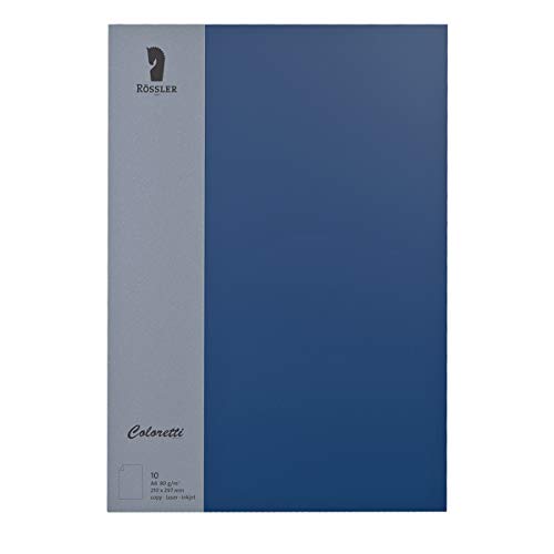 Rössler 220701590 - Coloretti Briefpapier, 80g/m², DIN A4, jeans, 10 Blatt von Rössler