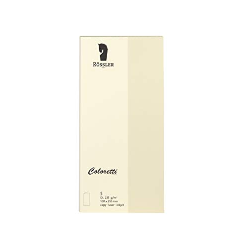 Rössler 220703512 - Coloretti Karten, 220 g/m², DIN lang, creme, 5 Stück Rössler 220703512 - Coloretti Karten, 220 g/m², DIN lang, creme, 5 Stück von Rössler