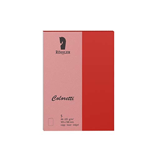 Rössler 220706526 - Coloretti Karten, 220 g/m², DIN A6 hd, klatschmohn, 5 Stück Rössler 220706526 - Coloretti Karten, 220 g/m², DIN A6 hd, klatschmohn, 5 Stück von Rössler