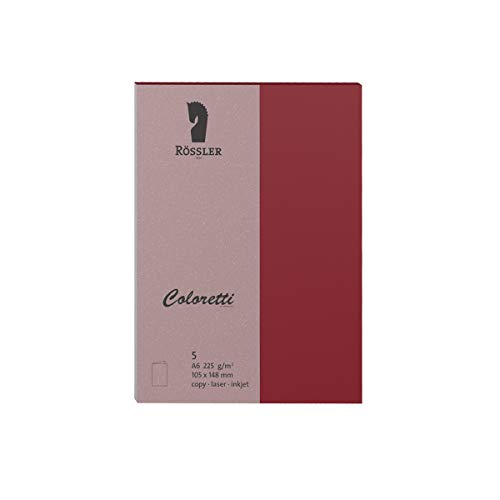 Rössler 220706572 - Coloretti Karten, 220 g/m², DIN A6 hd, rosso, 5 Stück Rössler 220706572 - Coloretti Karten, 220 g/m², DIN A6 hd, rosso, 5 Stück von Rössler