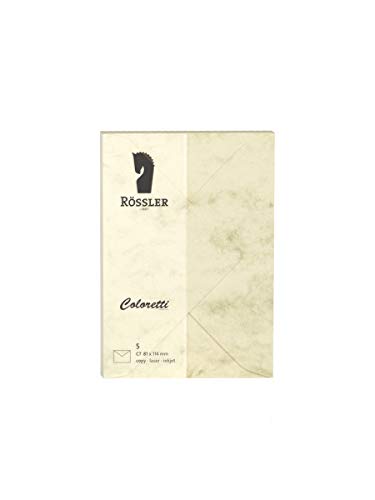 Rössler 220707506 - Coloretti Briefumschläge, 80 g/m², DIN C7, chamois marmora, 5 Stück Rössler 220707506 - Coloretti Briefumschläge, 80 g/m², DIN C7, chamois marmora, 5 Stück von Rössler