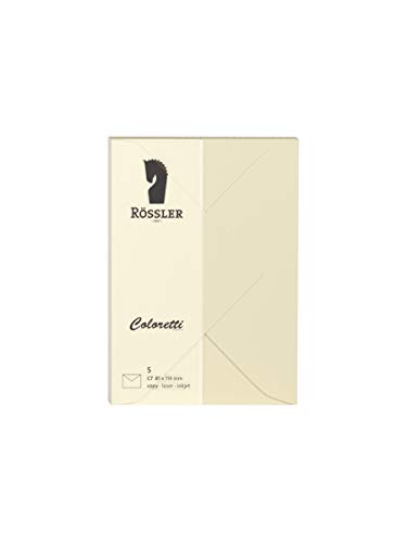Rössler 220707512 - Coloretti Briefumschläge, 80 g/m², DIN C7, creme, 5 Stück Rössler 220707512 - Coloretti Briefumschläge, 80 g/m², DIN C7, creme, 5 Stück von Rössler
