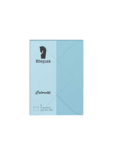 Rössler 220707517 - Coloretti Briefumschläge, 80 g/m², DIN C7, himmelblau, 5 Stück Rössler 220707517 - Coloretti Briefumschläge, 80 g/m², DIN C7, himmelblau, 5 Stück von Rössler