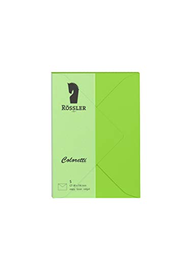 Rössler 220707522 - Coloretti Briefumschläge, 80 g/m², DIN C7, hellgrün, 5 Stück Rössler 220707522 - Coloretti Briefumschläge, 80 g/m², DIN C7, hellgrün, 5 Stück von Rössler