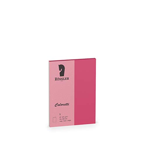 Rössler 220709554 - Coloretti Karten, 220 g/m², DIN A7 hd, pink, 5 Stück Rössler 220709554 - Coloretti Karten, 220 g/m², DIN A7 hd, pink, 5 Stück von Rössler