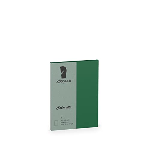 Rössler 220709571 - Coloretti Karten, 220 g/m², DIN A7 hd, forest, 5 Stück Rössler 220709571 - Coloretti Karten, 220 g/m², DIN A7 hd, forest, 5 Stück von Rössler