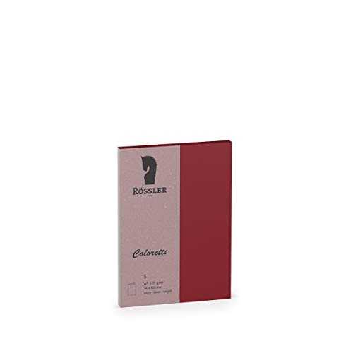 Rössler 220709572 - Coloretti Karten, 220 g/m², DIN A7 hd, rosso, 5 Stück Rössler 220709572 - Coloretti Karten, 220 g/m², DIN A7 hd, rosso, 5 Stück von Rössler
