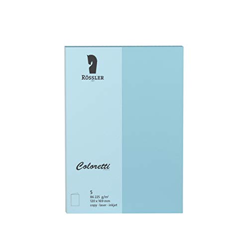 Rössler 220719517 - Coloretti Karten, 220 g/m², DIN B6 hd, himmelblau, 5 Stück Rössler 220719517 - Coloretti Karten, 220 g/m², DIN B6 hd, himmelblau, 5 Stück von Rössler