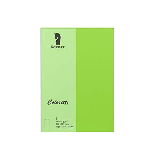 Rössler 220719522 Coloretti Karten, 220 g/m², B6 hd, 5 Stück, hellgrün Rössler 220719522 Coloretti Karten, 220 g/m², B6 hd, 5 Stück, hellgrün von Rössler