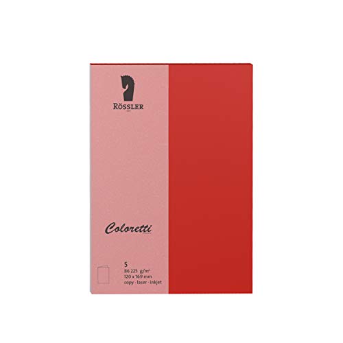 Rössler 220719526 - Coloretti Karten, 220 g/m², DIN B6 hd, klatschmohn, 5 Stück Rössler 220719526 - Coloretti Karten, 220 g/m², DIN B6 hd, klatschmohn, 5 Stück von Rössler
