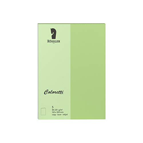 Rössler 220719537 - Coloretti Karten, 220 g/m², DIN B6 hd, peppermint, 5 Stück Rössler 220719537 - Coloretti Karten, 220 g/m², DIN B6 hd, peppermint, 5 Stück von Rössler