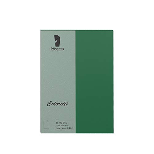 Rössler 220719571 - Coloretti Karten, 220 g/m², DIN B6 hd, forest, 5 Stück Rössler 220719571 - Coloretti Karten, 220 g/m², DIN B6 hd, forest, 5 Stück von Rössler