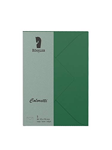 Rössler 220720571 - Coloretti Briefumschläge, 80 g/m², DIN B6, forest, 5 Stück Rössler 220720571 - Coloretti Briefumschläge, 80 g/m², DIN B6, forest, 5 Stück von Rössler