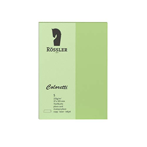 Rössler 220728537 - Coloretti Tischkarte DIN A7, Peppermint, 5 Stück von Rössler