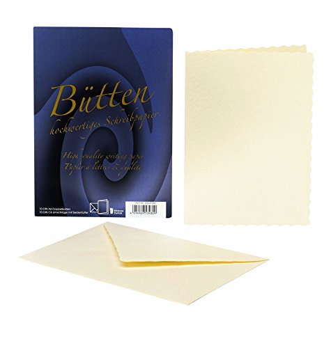 Rössler Papier 20241940 - Doppelkarten A6,Hüllen C6, 10/10, Bütten, ivory Rössler Papier 20241940 - Doppelkarten A6,Hüllen C6, 10/10, Bütten, ivory von Rössler Papier