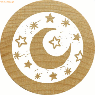 Rössler Stempel Woodies Mond und Sterne von Rössler