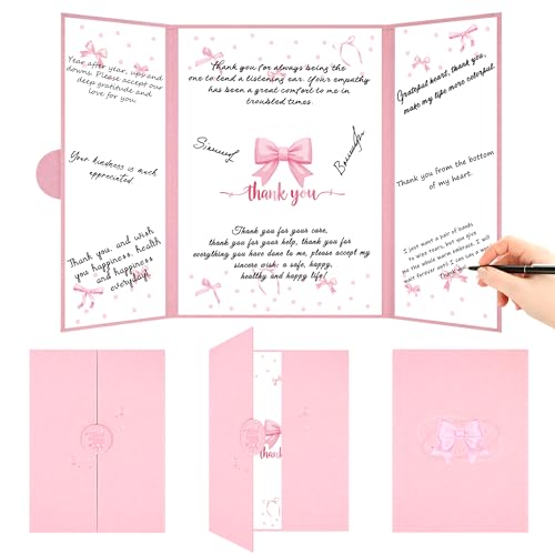 Roetyce Dankeschön-Gästebuch, rosa Schleife, Jumbo-Dankeskarte, Signaturtafel, Dankeschön an Lehrer, Mutter, Mitarbeiter, Kollegen, Partyzubehör, Grußgeschenk für Wertschätzung, Abschlussfeier Roetyce Dankeschön-Gästebuch, rosa Schleife, Jumbo-Dankeskarte, Signaturtafel, Dankeschön an Lehrer, Mutter, Mitarbeiter, Kollegen, Partyzubehör, Grußgeschenk für Wertschätzung, Abschlussfeier von Roetyce